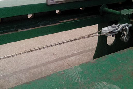 Anti-twisting braided steel wire rope: pull force testing
